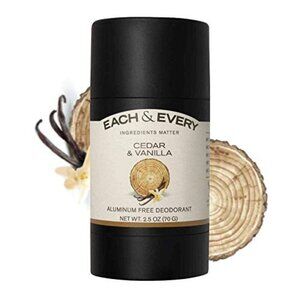 Each & Every Natural Aluminum-Free Deodorant Cedar & Vanilla NEW